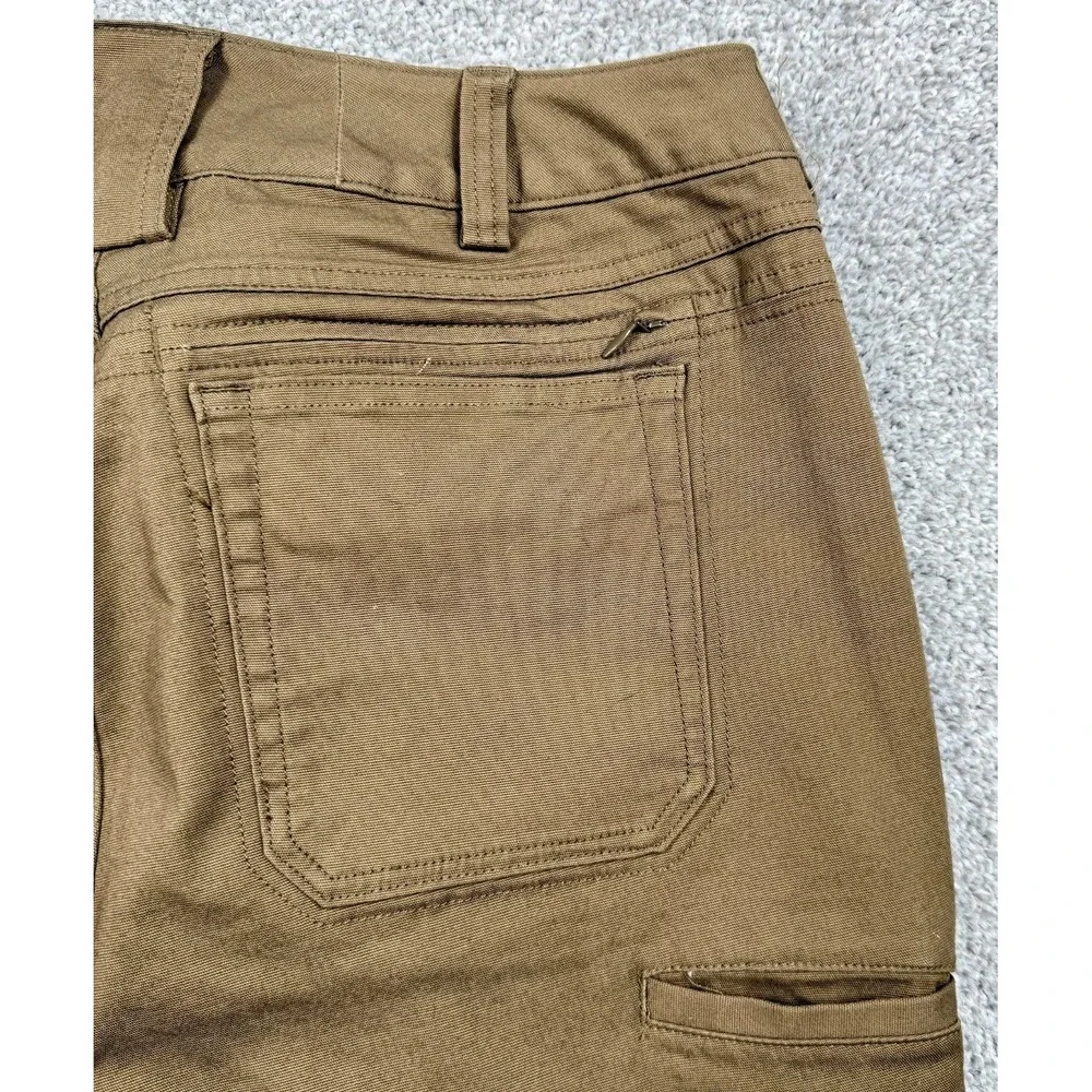 Duluth Trading Co Cargo Pants Women 12 x 33 Brown Curvesetter Stretch Outdoor
